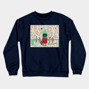 A Backpacker Has An Adventure Travelling To Exotic Places Crewneck Sweatshirt